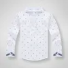 Camicie per bambini Stampa Motivo di ancoraggio Cotone 100% Maniche lunghe Vestibilità da ragazzo per 3-11 anni Abbigliamento per bambini 220222