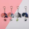 Keychain Kobieta Jujutsu Kaisen Breloczek Mężczyźni Akrylowy Wisiorek Brelok Unisex Elegancki Uchwyt Klucz Gojo Satoru Anime Jewelry Llaveros G1019