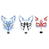 White Japan Anime Fox Kitsune Mask Cosplay Puntelli per feste Accessori per costumi in maschera Pub Clubwear Maschere di Halloween