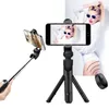 Färgrik Trådlös Bluetooth Selfie Stick Fällbar Mini Tripod Expanderbar Monopod med fjärrkontroll för iPhone IOS Android-telefon