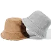 النساء الأرنب الفراء دلو قبعة دافئ الصياد قبعة في بنما قبعة أزياء جديد الخريف الشتاء المتناثرة قبعة G220311