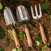 Садовые грабли маленькая садовая лопата деревянная ручка мини -копание плуг ручные инструменты наборы
