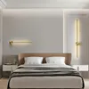 Lâmpada de parede Lâmpadas de luxo modernas Lâmpadas de cobre para Bedroom Bedsides Minimalismo Luzes Sala de estar Espelho El decoração Indoor Iluminação