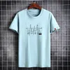 Mens T Shirts Casual Short Sleeve Sommar Topp Tees Mode kläder plus Oversize S-6XL Högkvalitativ tryckta bomull Tshirts 220304