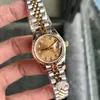 2021 Wysokiej jakości moda 28 mm data Women Watch Rose Gold Bransoletka ze stali nierdzewnej Mechaniczne zegarki Automatyczne zegarki Ladies Wris257Q