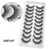 10 Pairs 3D Faux Vizon Kirpikler 100% El Yapımı Doğal Kalın Uzun Yanlış Kirpik Dramatik Sahte Lashes Makyaj 10style