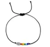 Arco-íris Sementes Bead Strands Pulseira Handmade Black Corda Borboleta Estrelas Charms Friendship Braceletes para mulheres