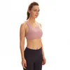 Mesh patchwork sport beha top voor vrouwen fitness hoge steun push-up dames yoga brassier dubbele schouderriem meisje actieve slijtage L-22