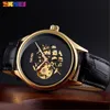 Skmei Automatic Watch Men Innovative Hollow Big Dial Transparent Gear Mechanical Top Brand Luxury Fashion Wristwatch Clock 9209 Q0524