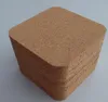 マットパッドアクセサリーキッチンダイニングバーホーム園ドロップデリバリー2021自然な正方形の木製のコーヒーカップの耐熱コルクコースターマット