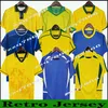 2002 Brasil Futbol Formaları 1998 Retro Gömlek Carlos Romario Ronaldo Ronaldinho 2004 Camisa de Futebol 1994 Bebeto 2006 1982 Rivaldo Unifom