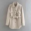 Vintage Oversize Woolen Jacket women winter coat Ladies Sashes thick Long Coats Elegant plus size Outerwear 210521