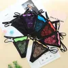 7pc femmes Sexy dentelle évider culottes sexe String Transparent String sans couture slips femme Lingerie tongs # G2230p