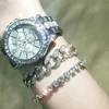 pulsera de enlace cubano de diamantes para mujeres