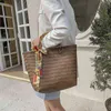 Strandväskor Straw Bag Female National Style Literary Scarves Woven Portable Vegetable Basket 220301288U