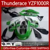 Yamaha YZF1000R Thunderace YZF 1000R 1000 R 96-07 Bodywork 87 No.160 ZF-1000R 96 97 98 99 00 01 YZF1000-R 02 03 04 05 06 07 1996 2007フェアリングキットグリーンホワイト