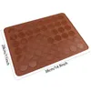 Macaron Silicone Mold Mat Chokladformar 48 Grids Runda Makaroner Mats Kakor Kakor Multifunktion Kök Bakningsverktyg BH5358 TYJ