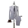 Men's Tracksuits Ensembles Homme High Quality Slim Fit Mens Suit Trend Mariage Solid Tuxedos Casual Business Wedding Dress (Blazer+Vest+Pant