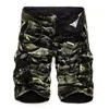 Hommes militaire Cargo Shorts marque armée Camouflage Shorts hommes coton lâche travail décontracté pantalons courts pas de ceinture 210720