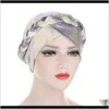 Beanie/Totenkopf-Hüte, Mützen, Hüte, Schals, Handschuhe, modische Accessoires, Drop-Lieferung, 2021, für Frauen, geflochten, Indien, muslimische Rüschen, Krebs, Chemo-Beanie, Stretc