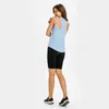 Camis pour femmes débardeurs tenues de Yoga lâche respirant course Fitness hauts vêtements de sport dame décontracté sport entraînement chemise