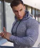 New Spring Fashion Hooded Sweaters Men Warm Turtleneck Sweaters Slim Fit Sports Pullover Men Sweater Gym Knitwear Pull Homme 210421