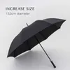 Parachase 132 cm Duży Parasol Mężczyźni Business Silne Długie Rękojeść Deszcz Kobiety Wiatroodporny Kij Golf Duże S Drewniane 8K 210721