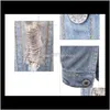 Vestes Vêtements d'extérieur Manteaux Vêtements pour hommes Vêtements Drop Delivery 2021 Hiver Automne Hommes Drapeau américain Chemise lavée à manches longues Casual Denim Jack