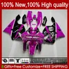 Bodywork For KAWASAKI NINJA ZX 6R 636 600CC 600 CC ZX 6 R ZX-6R ZX600C 94-97 Body 50HC.73 glossy pink blk ZX-636 ZX600 ZX6R 94 95 96 97 ZX636 1994 1995 1996 1997 Fairing Kit