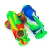 New Style Silicone Mushroom Hand Pipe with Glass Bowl smoking accessories Spoon Tobacco dab rig oil bongs