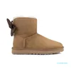 Nieuwe Designer Classic Korte Bailey Bow Tall Button Triplet Womens Dames Boot Winter Sneeuw Laarzen Bont Burry Booties