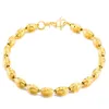 Miã de miçangas de 5 mm Bracelet Men Jewelry 18K Amarelo Gold Classic Fashion Presente7909417