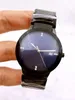 Silver Chronograph Movimento de Quartz Esportes Pulso de pulso Preto Branco Cerâmica de Aço Inoxidável Relógios Homens Womens Designer Watch