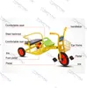 Jardin d'enfants Double pédale Tricycle pour enfants 1-8 ans vélo Sports de plein air poussette Taxi Trike Tandem Tricycle pour enfants