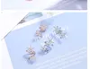 Fleurs oreille Clips boucle d'oreille pour femmes de haute qualité incrusté Zircon boucles d'oreilles bijoux de mode 2021 doux tempérament Style coréen Stud6523797