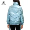 Thicken Warm Down Jacket Vrouwen Koreaanse Losse Oversized Lange Mouw Uitloper Winter Ultra Licht Witte Eendendeklaag 210419