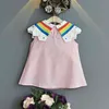 Gooporson zomer kleine meisjes kostuum regenboog wolk mouwloze prinses jurk schattige peuter kinderen feestjurken vestidos 210715