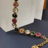 Donia Jewelry Collar de lujo Moda europea y americana Color a juego Cobre Micro-incrustaciones Zircon Pulsera Pendientes Dos piezas 241z