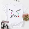 Anime japonais Tshirt Vêtements pour femmes Imprimé Hisoka T-shirts Femme Graphique Noir Tee Tops Manga Hunter x Hunter Tshirt Femme G220310