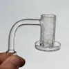 Set di banger spinner al quarzo Smoke con bordo smussato e motivo intagliato profondo sulla ciotola + 1 perla in terp di vetro+tappo in carb+ cono per dab rig Bong per pipe ad acqua Immagine casuale