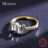 Modian Sparkling Emerald Cut CZ Finger Rings for Women 925 Sterling Silver Jewelry Wedding Statement Engagement Female Bijoux8631390