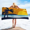 أحدث 160x80cm منشفة الشاطئ المطبوعة، نمط جزيرة تصفح الصيف، واقية من الألياف الفائقة فائقة واقية من الشمس والتجفيف السريع على الوجهين، ودعم شعار مخصص