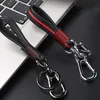 Keychains Luxruy Car KeyChain Hand Woven Leather Men Women Key Rings Holder Bag Pendant Styling Stuff Accessories Wholesale