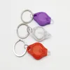 8 Colors Mini Torch KeyChain Ring PK Keyring White LED Lights UV LE D Light Bulbs Micro Key chain Flashlight