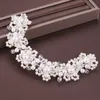 Flower Faux Pearl Headpieces Handgemaakte Crystal Hairband Crown Bruid Wedding Women Hairband Tiara Hair Accessoire