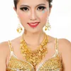 Indian Jewelry Multilayer Coins Chokers Necklaces Earrings Set Belly Dance Necklace Earings for Stage Show Wholesale