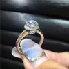 Doskonały test Diamentowy Pierścień Silver 925 Biżuteria na prezent rocznicowy