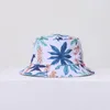 Double-sided 3D Print Fishman Hats Stingy Brim Cartoon Reversible Bucket Hat for Women Men Summer girls Travel boy