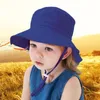 Chapeau d'été en coton respirant pour bébé, mignon petit chapeau d'herbe, Protection solaire pour tout-petits, casquette à large bord, chapeaux d'extérieur