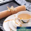 4pcs New Arrvials Wedding Table Decoration Butterfly Elegance Beaded Round Napkin Rings Golden-Plated Silver-Plated Optional Factory price expert design